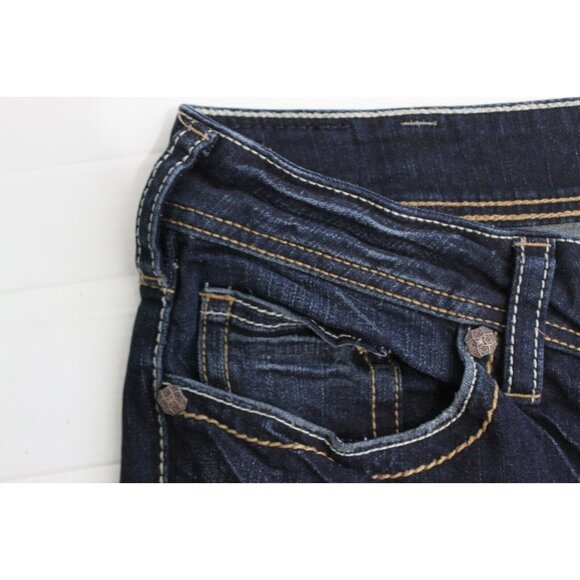 Silver Women Jeans Suki Baby Bootcut Dark Wash Denim Blue Size 32x33 - Picture 6 of 16